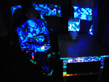 Digital image of Pixelmash being projected on body (possibly the Artist 2.0)